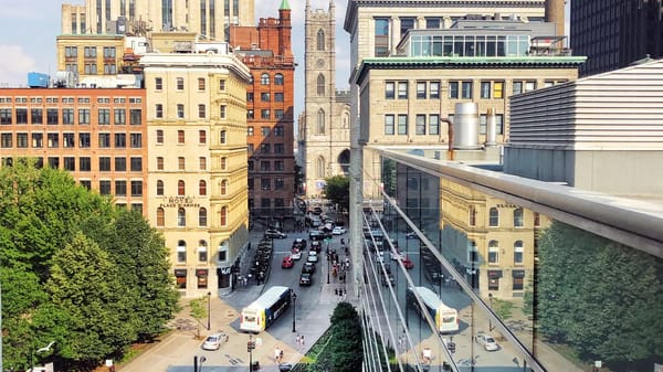 Colourful street scene in Montreal